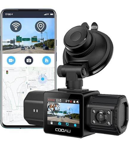 Amazon.com: COOAU D20 + Dual D20S Dash Cam - COOAU Dual 2.5K+1080P